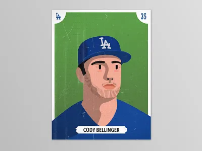 Baseball card - Cody Bellinger baseball card baseball illustration baseball player cody bellinger illustration editorial sport illustration marketing illustration portrait sport illustration sport industry