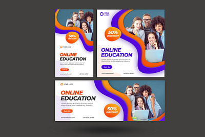 Education banner collection banner banner ad edication poster social socialmedia