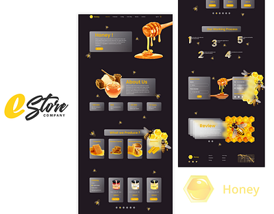 Honey (Landing Page) design ui ux web