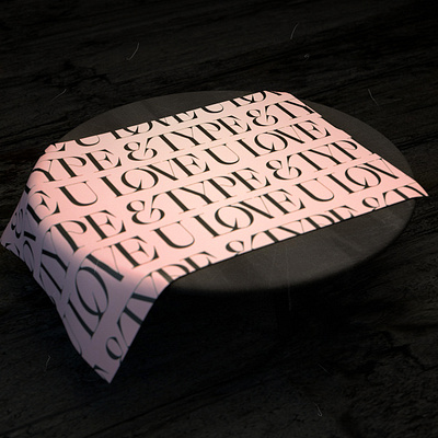 LOVEU&TYPE 3d lettering poster table typography