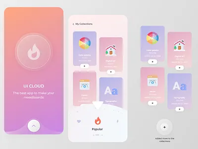 UI cloud app design icon illustration typography ui ux vector web website