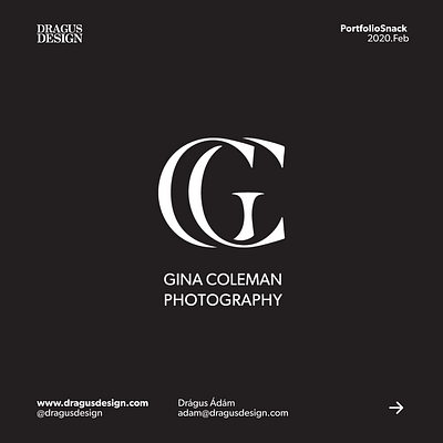 Gina Coleman Photography branding design identity logo typography vector