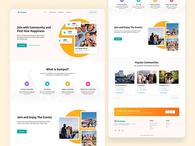 Kumpul Landing Page designer landing page mobile design ui design ux design uxuidesign website design