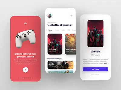 Gaming App UI app design design fireart fireartstudio flat inspiration interface minimal mobile mobile app mobile design mobile ui mobileinspiration mobiletrends mobileui trending uidesign uiinspiration uitrends uiuxdesign