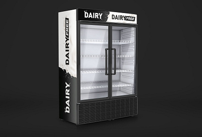 Commercial Fridge Panel Design black white fridge graphic design milk