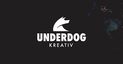 Underdog Kreativ logo design black dog identity identity branding logo marketing silhouette underdog