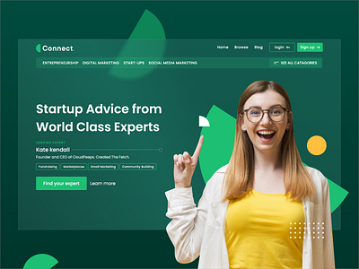 The Connect Expert | Glassmorphism Concept UI agency agency landing page connect consultant creative glass glassmorphic glassmorphism glassware green hire ui ui ux ui design uiux web webdesign website website design