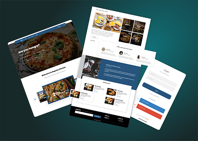 Landing page of a food ordering website branding food app uiux web design