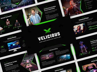 Velicious – Esport Gaming Tournament Presentation Template champion clan war competition e sport entertainment esport fantasy game gaming gaming community gaming template gaming tournament league mobile game online match player sport strategy tournament video game