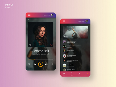 Music Player App design 009 app daily 100 challenge daily ui dailyui dailyuichallenge figmadesign gradient minimalism misic music app music player player ui uidesign uiux