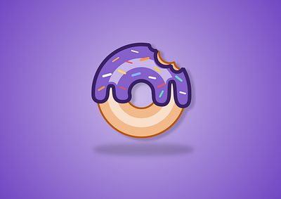 Enjoy Your Donut design dessert flat illustration food graphic design inkscape lilac logo vector