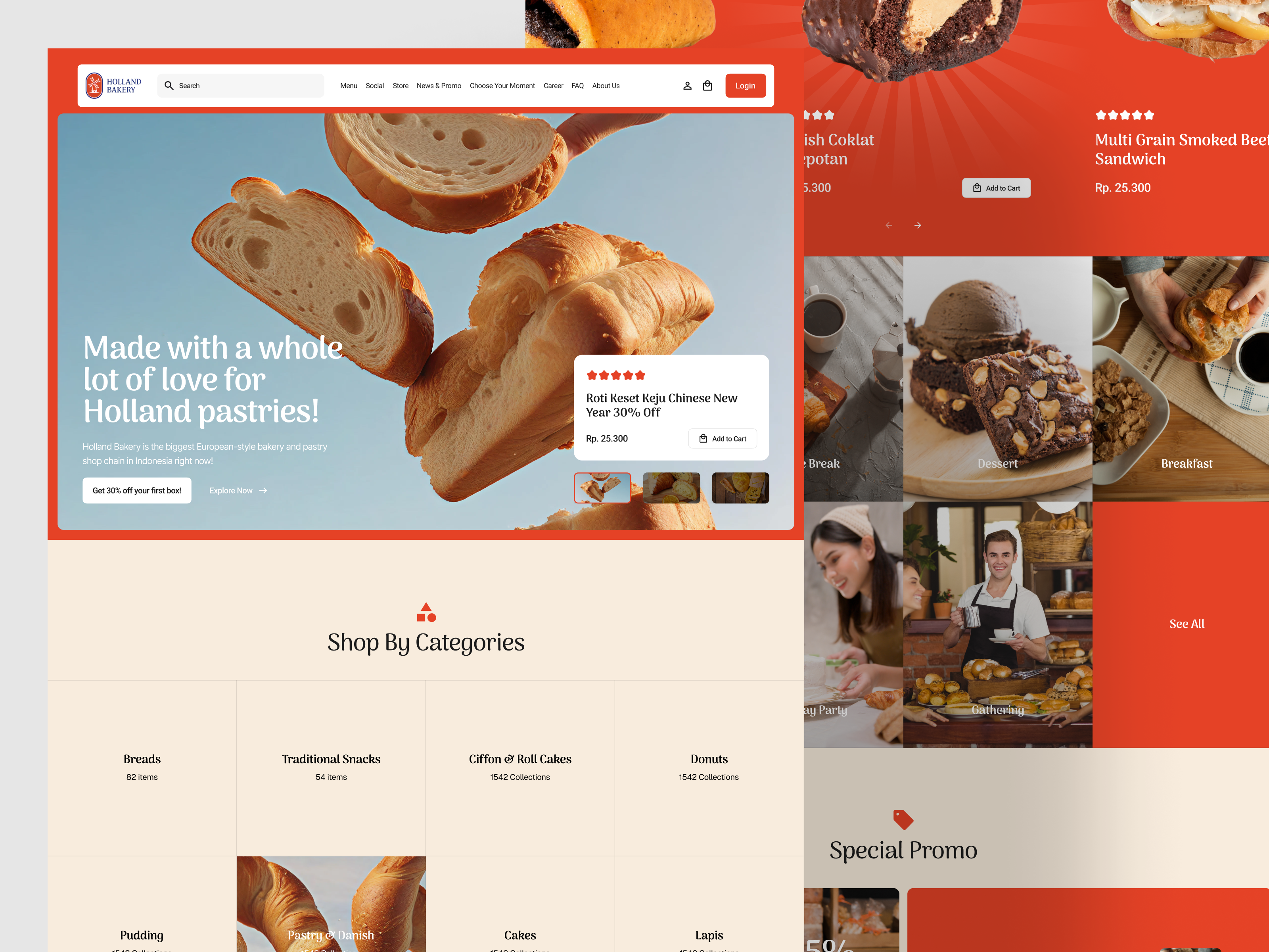 Redesign Bakery Shop Website Design bakery beverage branding buy cart clean ecommerce food website hero homepage landing page marketplace modern savory sell shop uiux web web design website