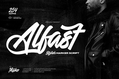 Alfast - Stylish Marker Script bold branding brush edgy fashion font gentlemen handwriting logo logotype magazine marker masculine motorcycle ride script streetwear stroke stylish typography