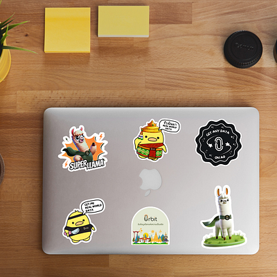 Sticker pack : 0rbit edition graphic design illustration laptop sticker web3