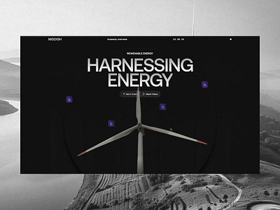 [ LIVE ] MODISH - Renewable Energy Website clean concept darkmode energy interactive landing page renewable energy web web development webflow dev website website design