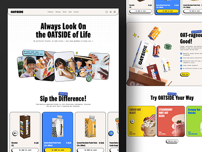 OATSIDE - Website Redesign branding design fb illustration landing page marketplace minimal online shop product rebranding ui ui design uiux web design website