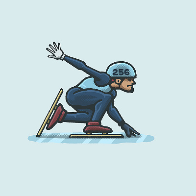 Apolo Ohno at the 2010 Winter Olympics apolo anton ohno apolo ohno athlete drawing illustration mario olympics portrait speed skating spo mo spo mos sports spot illustration winter olympics zucca