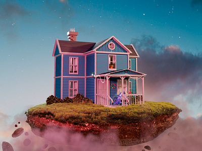 House 3d blender cycles illustration