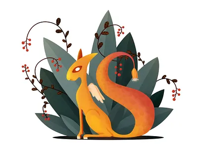 Little Beast animal art digital art fantasy gradient illustration magic