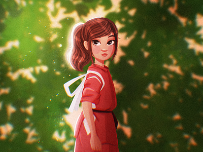 Chihiro chihiro digitalart dribbble dribbble best shot dribbbleshot girl girlportrait illustration studio ghibli