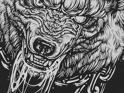 Stay Hungry Wolf Design black and white design illustration screen printing wolf