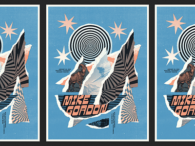 Mike Gordon Poster boulder collage flatiron gig poster illustration landscape mike gordon phish poster