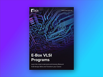 Brochure Cover for VLSI Programs a4 brochure a4 flyer a4 size brochure brochure design company edtech education elearning courses electronics flyer design learning online education online platform print design skilling training vlsi