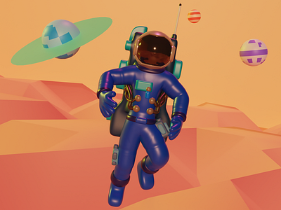 3d illustration astronaut 3d 3d art 3dmax 3dmodel app app ui astronaut blender design graphic graphic design illustraion mobile octane planet render ui uiux ux web