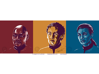 Star Trek: Deep Space Nine portraits art digital art digital illustration fan art fanart illustration limited colour palette limited colours portrait portraits star trek star trek art star trek deep space nine startrek terry farrell terry farrell