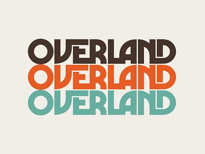 Overland brand draplin identity lettering lockup logo logotype offroad overland retro thick lines thicklines type typography vintage