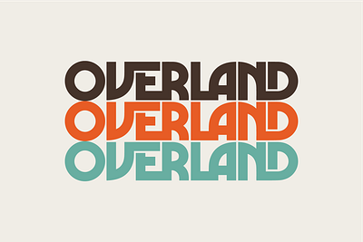 Overland brand draplin identity lettering lockup logo logotype offroad overland retro thick lines thicklines type typography vintage