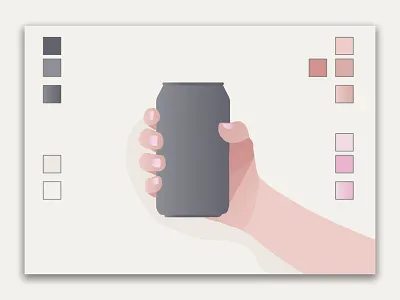 Can with hand art design draw flat illustration illustrator logo minimal ui ux vector