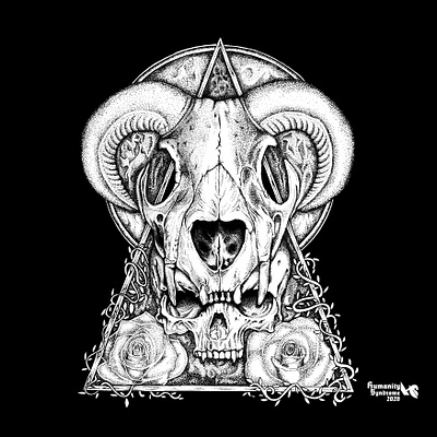 DARKROSE artwork black metal death metal design illustration logo skull art