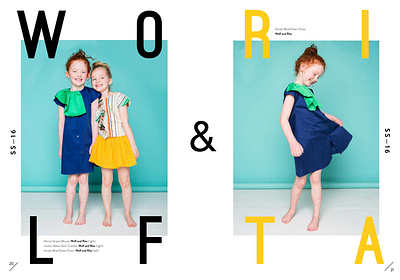 Children's Fashion Lookbook branding design editorial design editorial layout layoutdesign magazine magazine design minimal typography