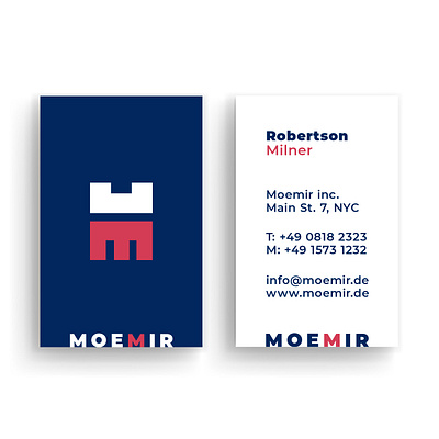 Business Card Moemir business business card business card design business cards businesscard creative creativity design designer graphic design graphic artist modern typography