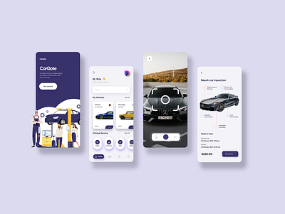 Vehicle Collision Repair App app design car repair collision collisionreport illustration minimal ui ui design uidesign uiuxdesign vehicle vehicle repair