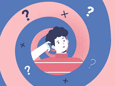 Decision-making in the face of uncertainty advertising art business design digital finance illustration skillbox vector