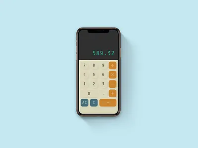 Calculator app design typography ui