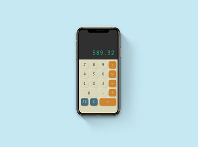 Calculator app design typography ui