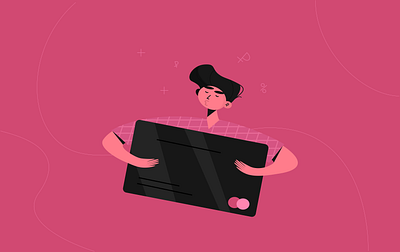 PINK BANK bank boy character creditcard design figma illustration illustrator krivaya vector