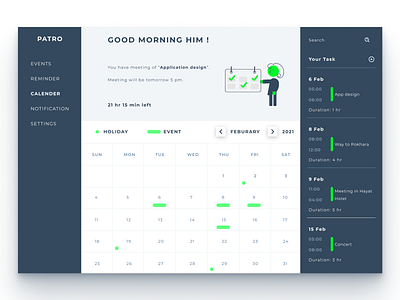 Day38 Calendar design typography ui