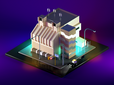 ⚡ 3d argentina arquitecture building c4d c4dfordesigners city design electricity isometric isometric design mardelplata octane