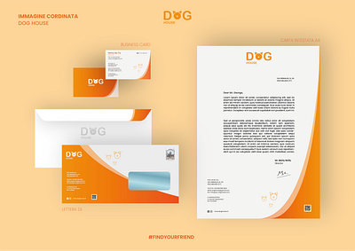 Coordinated image - Dog House a4 brand identity branding business card cmyk coordinate image design dl dog illustration flat graphic design illustration print print design