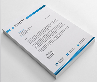 Corporate Letterhead Template brand branding business business letterhead corporate corporate identity corporate letterhead corporate letterhead template creative letterhead design free free stationary mockup freebie letterhead letterhead template pad print ready professional stationery template