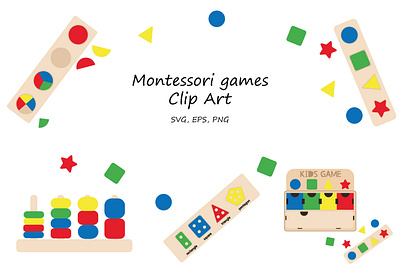 Montessori games baby illustration montessori montessori school vector