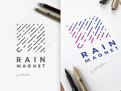 Rain Magnet Logo Design 2 brainyworksgraphics brand branding design designsketches digitalart drawinglogo graphicdesign handdrawn handmade logo logodesign rainmagnet vectorgraphics vectors