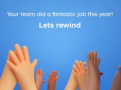 Freshdesk - Year-in-review 2020 2021 3dhandclap aftereffects animation art direction artwork blender calendar freshdesk hand newyear presentation rewind support tickets timer trophy year in review