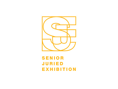 Senior Juried Exhibition Logo brand identity branding design design exhibition graphic design icon letterforms letters line art logo logo design logo designer logo mark school logo typography vector