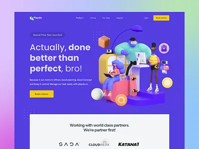 Above the fold / Task Management Tools - Explorations 3d illustration daily ui design design homepage illustration screen taks management apps ui ui design uiux website