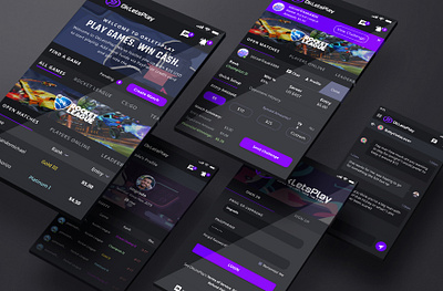 Game Betting App app branding design flat ui ux